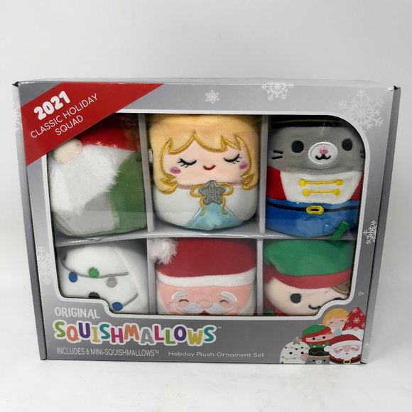 Squishmallows Holiday Squishmallow Christmas Ornament Plush Mini